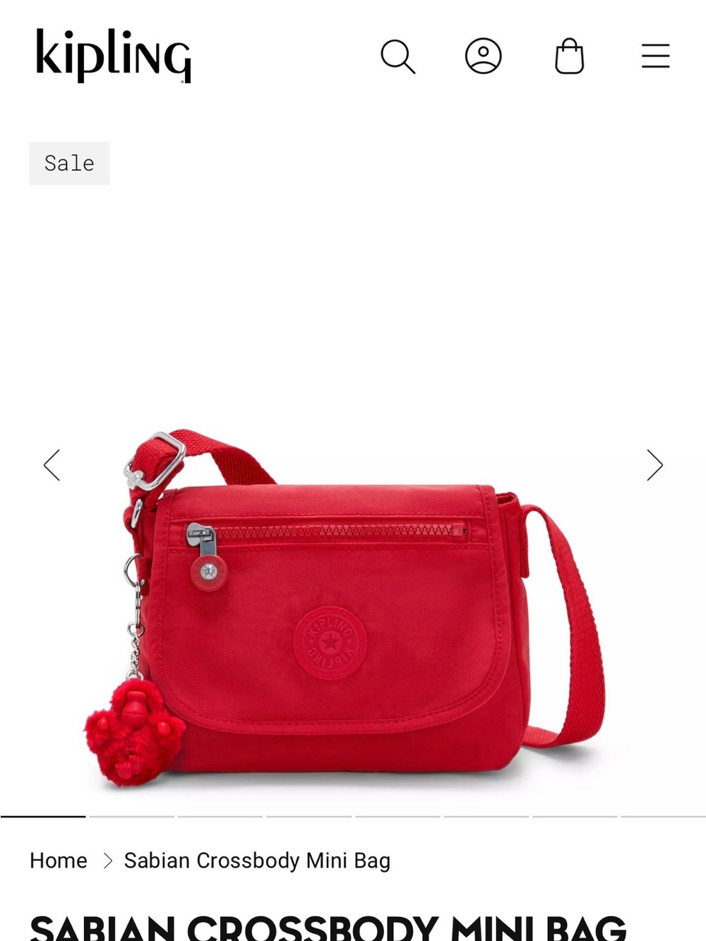 Kipling Sabian Mini Crossbody Bag - Red